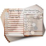 Beauty Client Cards A6 Size - Salon and Therapist Customer Consultation Record - Treatment Services Essentials - Profile and Recording Forms - Beauty Stationery - 105x148mm - Pack of 300