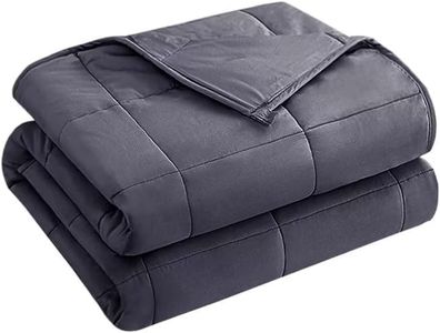 25 lbs weighted blanket Queen Size for Adults (60”x 80”, Grey) Cooling Heavy Blanket for Sleeping Perfect for 240-260 lbs, Winter Thick Breathable Blanket with Premium Glass Bead, Machine Washable