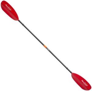 AQUA BOUND Sting Ray Hybrid Kayak Paddle - Carbon Shaft/Composite Blade, 2 Piece (Posi-Lok), Sunset Red, 240 cm