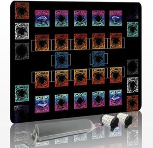 Extalas for Yugioh Playmat - Compatible with Yu-Gi-Oh, TCG Playmat - Free Counters & Storage Bag, Dual Player Master Rule Duel Zones, Extra Large 2-Player Card Game Mat (Basic)