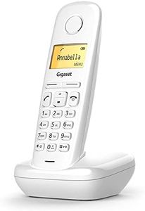 Gigaset A170 Teléfono Fijo DECT Inalámbrico, Pantalla Gráfica Iluminada, Agenda de 50 Contactos, Fácil de Usar, Modo ECO, Instalación Sencilla, Color Blanco