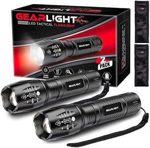 GearLight LED Tactical Flashlight S1000 [2 PACK] - High Lumen, Zoomable, 5 Modes, Water Resistant, Handheld Light - Best Camping, Outdoor, Emergency, Everyday Flashlights