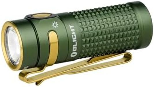 OLIGHT Baton4 EDC 1300 Lumens Rechargeable LED Small Torch, Pocket Flashlight with Micro-Perforated Indicator for Outdoors, Indoors and Emergency (OD Green)
