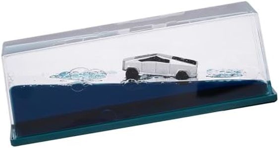 Honsheng Unsinkable Cyber Truck Pickup Car Toy Model Acrylic Paperweight Desk Decorations Liquid Wave Cruise Ship Fluid Drift Bottle Boat in a Box Toys (Small)