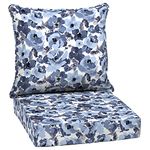 Arden Selections 24 x 24 in Garden Delight Outdoor Deep Seat Chair Pillows Cushion Seating Pad Set