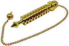 9 Plate Ring Brass Metal ISIS Pendulum for Crystal Therapy Healing Dowsing and Prediction (Gold)