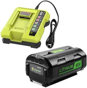 Bakipante 40V 6.5Ah Battery Replacement for Ryobi and 40V Battery Charger OP406 Compatible with Ryobi 40V Lithium Battery OP4026 OP40601 OP4050A OP4040 OP4030 OP4050 OP4030