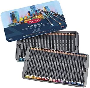 Derwent Colored Pencils, Procolour Pencils, Drawing, Art, Metal Tin, 72 Count (2302508)