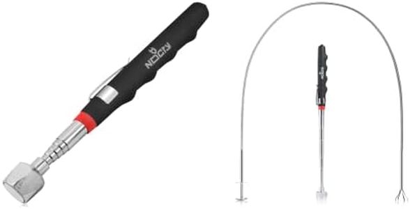 NoCry Heavy Duty Magnetic Grabber Tool with 25lb Pull Force; Extendable up to 30in & Premium Pickup Tool Set: includes Flexible 36in Claw Grabber and Telescoping Magnetic Pickup Tool