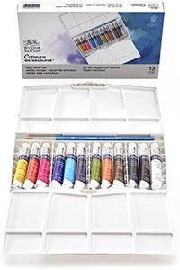 Winsor & Newton, Cotman Watercolour, 'Tube Travel Set', 12 x 8ml Tubes + 1 x Cotman Watercolour Round Brush