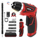 DuroFort Cordless Electric Screwdriver Set, 8V Rechargeable Screwdriver Kit with 89pcs Accessories, 10+1 Torque Settings, 2 Position Handle, 1/4” Magnetic Chuck, Battery Indicator, Flexible Shaft, LED