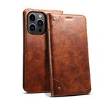 Case for iPhone 13 Pro Max 2021 5G 6.7 Money Card PU Leather Retro Texture Wallet Kickstand Shell for Men Women Fashion Protective Fold Shockproof Durable