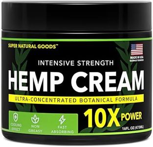 Super Natural Goods Hemp Cream | Botanical Cream with a Cooling Sensation for Localized Application | 16 oz
