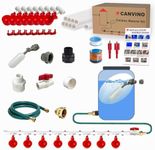 CANVINO Automatic Chicken Waterer System (45 Accessories Included), Complete PVC Pipelines Set with Chicken Water Cups, Float Valve and Garden Hose, DIY Chicken Watering System