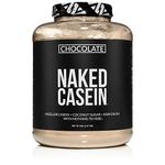 Naked Chocolate Casein - Chocolate Micellar Casein Protein from US Farms - 5 Pound Bulk, GMO-Free, Gluten-Free, Soy-Free, Preservative-Free - Stimulate Muscle Growth - Enhance Recovery - 60 Servings