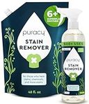 Puracy Laundry Stain Remover Refill - Powerful Plant-Based Stain Treater for Removal of Fresh & Set-In Stains - Carpet Stain Remover, Baby Stain Remover, Stain Remover Laundry, 16oz Spray+48oz Refill