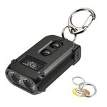 Nitecore TINI 2 Black 500 Lumen USB-C Rechargeable Keychain Flashlight with LumenTac Keychain Light