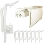 Amazing Drapery Hardware Vertical Blinds Valance Clips - Dust Cover Holder Bracket - Clear, UV Stable, Fits 1 3/8" and 1 7/8" Wide Headrails - 8 Pack