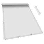 Sun Shade for Patio Waterproof Rectangle 0.6 x 1 m(2 x 3.3ft) 98% UV Block Awning Screen Shelter Gazebo 420D Oxford Cloth for Patios Backyard Outdoor Garden, White