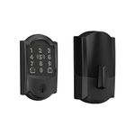 Schlage BE499WB CAM 622 Encode Plus WiFi Deadbolt Smart Lock, Keyless Entry Touchscreen Door Lock with Camelot Trim, Matte Black