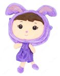 Tickles Doll Soft Sling Purse Shoulder Bag for Kids Girls School Picnic Vacation Birthday Gift (Color: Purple; Size: 15 x 18 cm)