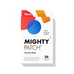 Mighty Patch Variety Pack Best-Selling Hydrocolloid Acne Pimple Patch Spot Treatment (26 count) for Body and Larger Breakouts on Cheek Forehead Chin Vegan Cruelty-Free 50% Better Absorption