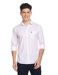 U.S. POLO ASSN. Mens Printed Fs Regular Fit Shirts (Usshtfx0102_Red_Medium)