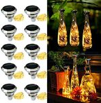 ZYLiWoo Starry Love Bottle Lights Solar Wine Bottle Lights 10 Packs 20LED Outdoor Waterproof Fairy Light Strings for Recycling Wine Bottle Decoration