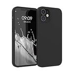 kwmobile Case Compatible with Apple iPhone 12 / iPhone 12 Pro Case - Soft Slim Protective TPU Silicone Cover - Black Matte