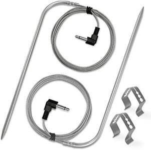 Entsong Replacement High-Temperature Meat Probe, Suitable for Pit BOSS Pellet Grill and Smokers, Compatible with Pit boss BBQ Grill,Comes with Two Meat Needle Clips