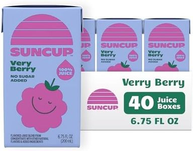 SunCup Juice - Very Berry (40 Pack) 6.75 oz Juice Box with Straw | 100% Very Berry Blend for Kids, Bulk Pack for School Lunches, Snacks, Classrooms, Travel, Parties, Sports Teams, and Everyday Drinks