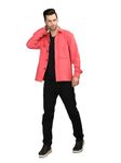 CHKOKKO Shacket Stylish Jacket for Men RubyS