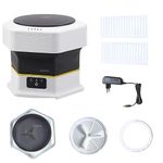 NUXXITO Electric Semi Automatic 16L Foldable Mini Washing Machine with Dryer 3 Modes Deep Cleaning With Spin Basket Portable Machine for Travel, Apartment, Dorm, Baby cloths, Socks, Towel (Big)