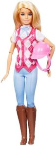 Barbie – LES MYSTÈRES DE BARBIE - À la Poursuite du Cheval Perdu, Poupée Malibu, tenue d’équitation et bombe amovibles, HXJ38