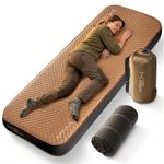 LostHorizon AirSoft 4.5” Thick Self Inflating Sleeping Pad with Solid Foam, Camping Mattress with Pump Sack, Portable Roll Up Bed, Inflatable Outdoor Mat for Rooftop Tent Car Truck Van 4 Season Single