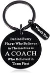 Thank You Gifts for Coach Men Women Keychain Appreciation Gift for Basketball Football Coach Trainer Captain Instructor Birthday Christmas Gifts for Cheerleader Soccer Bowling Sport Coaches Retirement