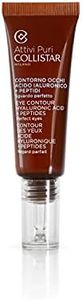 Collistar Attivi Puri Contorno Occhi Acido Ialuronico + Peptidi, Siero gel concentrato contro borse, occhiaie, segni di stanchezza e piccole rughe, 15 ml