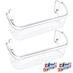 [2 PACK] UPGRADED 242126602 Refrigerator Door Bin Shelf Replacement For Frigidaire Refrigerator Door Shelf Replacement Shelves-Bottom Side Shelf Rack Parts AP6278233 PS12364199 FFSS2625TS0 LFSS2612TF0