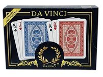 DA VINCI Ruote, Italian 100-Percent Plastic Playing Cards, 2-Deck Poker Size Set, Regular Index, with 2 Cut Cards