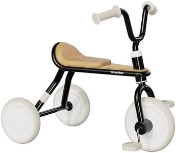 Yvolution Velo Trike Classic – 3-Wheel Toddler Tricycle with Adjustable Seat & Handlebar, EVA Puncture-Proof Wheels – Ages 18 Months to 3 Years, Max Weight 55 lbs, Black