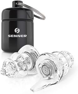 Senner ® PartyPro | Gehörschutz für Musik & Musiker - Ohrstöpsel für Festivals, Konzerte, Partys und Discos - transparente Party Earplugs mit 18 dB Lärmreduzierung - mit Alubehälter