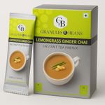 GnB GRANULES n BEANS Lemongrass Ginger Chai Instant Tea Premix(10 Sachet X 14G = 140G) (Pack Of 2),14 Grams