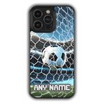 mypetsdirect.co.uk iPhone 13 Personalised Football Phone Case - Custom Name Soccer Ball Cover Compatible for iPhone & Android - Customised Gift for Boys and Girls, Anti-Scratch, Anti-Drop-Shock