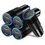 USB C Car Charger 5 Pack, Bangfun 40W Dual 12V USB C Car Phone Charger PD 3.0 Fast Charging Cigarette Lighter Adapter for iPhone 15 14 13 12 11 Pro Max iPad, Samsung S24 S23, Pixel 8/7(Black)