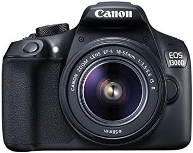 Canon EOS 1300D DSLR Camera with EF-S18-55 IS II F3.5-5.6 Lens - Black (Renewed)