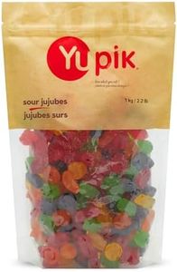 Yupik Sour Jujubes, 1 kg, Gluten-Free, Tart & Sweet, Fruity Flavors, Chewy Texture, Fun Treat, Sweet Candy, Delicious Snack, Ideal for Gifting, Holidays & Baking
