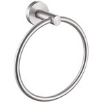 Hand Towel Ring Brushed Steel, APL SUS 304 Stainless Steel Swivel Kitchen Towel Hanger, Modern Round Kitchen Bathroom Accessories Near The Sink Space Saver