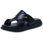 DOCTOR EXTRA SOFT Men's Memory Foam Cushion Footbed Sandals/Chappal for Adults with Adjustable Strap| Diabetic & Orthopedic|LightWeight Comfortable Stylish & Anti-Skid| Dr.Slippers/FlipFlops Gents A-02