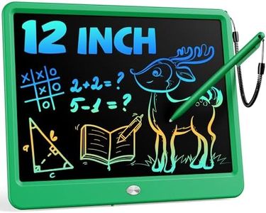Bravokids 12 Inch LCD Writing Tablet for 3 Year Olds - Electronic Drawing Pad and Doodle Board as Educational Birthday Gifts for Girls and Boys (Green)