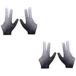 Milisten 2 Pcs 3 Finger Glove Sport Accessories Gloves for Working Out Racquetball Glove Billard Shooters Gloves Fingerless Billiard Gloves Billiard Gloves Three Finger Baseball Billiards